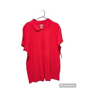 Womens Time & Tru short sleeve polo shirt Sz XXL Red